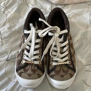 Coach Francesca Brown signature see tennis shoes size 6